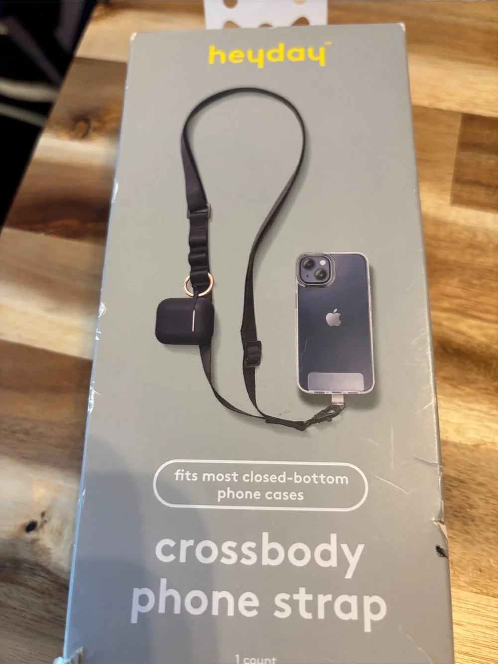 heyday Black Universal Phone Strap with Clip